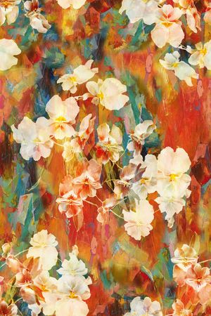 抽象花卉印花华亿平台图片