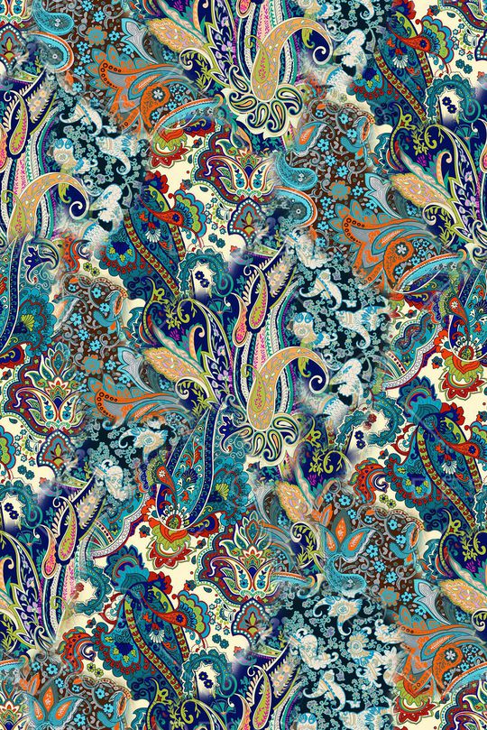 佩斯利印花华亿平台图片