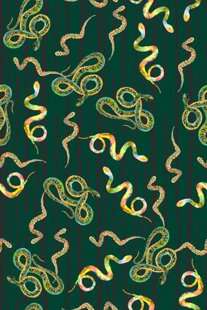 蛇印花华亿平台图片