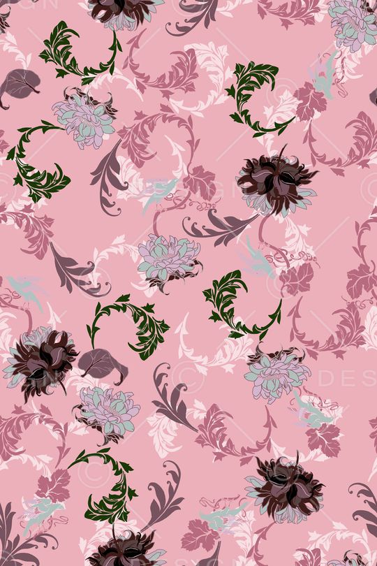 花卉印花华亿平台图片