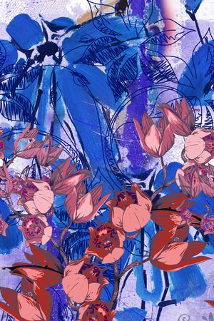 花卉印花华亿平台图片