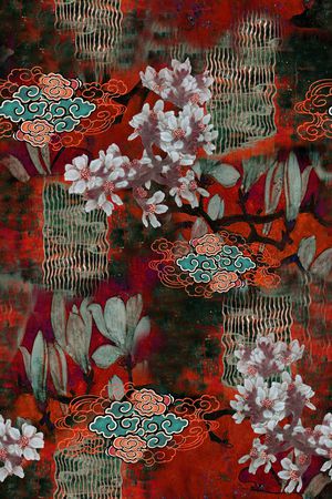 中国风印花华亿平台图片