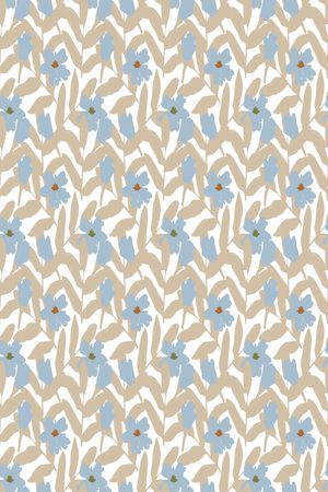 清爽底花卉印花华亿平台图片