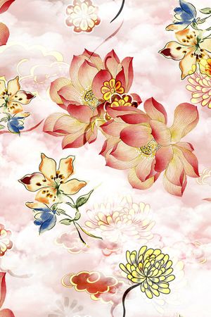 连衣裙印花华亿平台图片