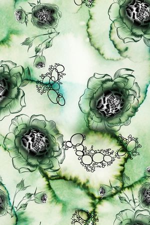 连衣裙印花华亿平台图片