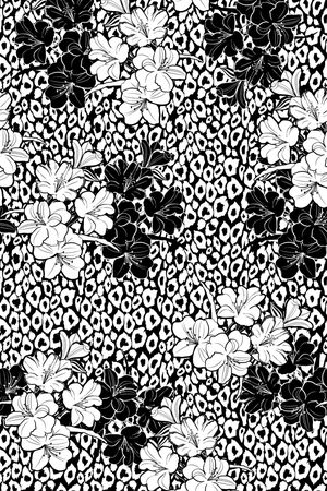 黑白华亿平台印花华亿平台图片