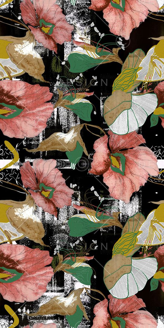 花卉印花华亿平台图片