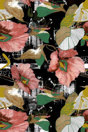 花卉印花华亿平台图片