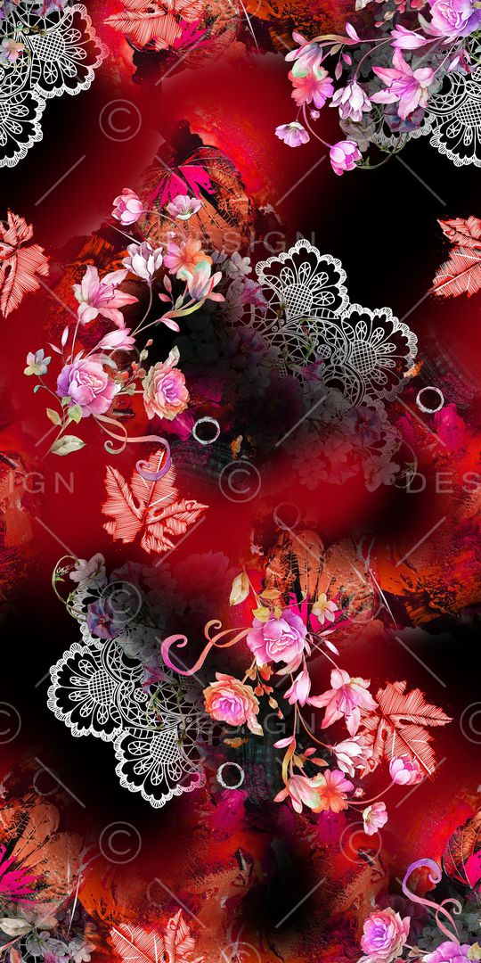 花卉印花华亿平台图片