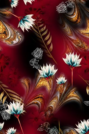 花卉印花华亿平台图片