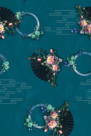 花卉印花华亿平台图片