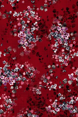 花卉印花华亿平台图片