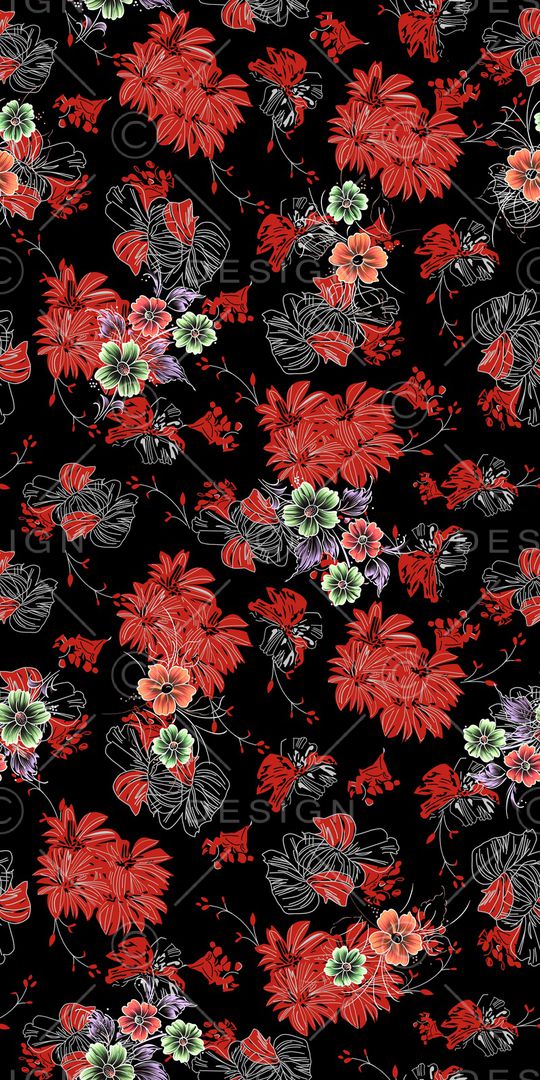 花卉印花华亿平台图片