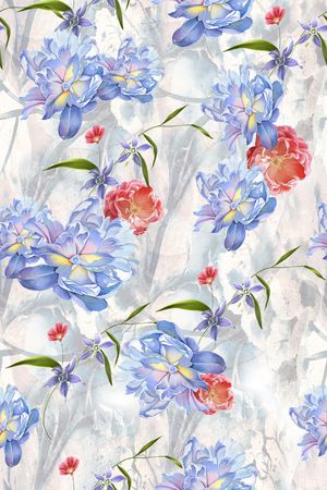 花卉印花华亿平台图片