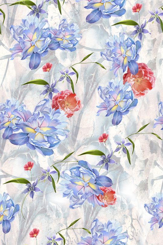 花卉印花华亿平台图片