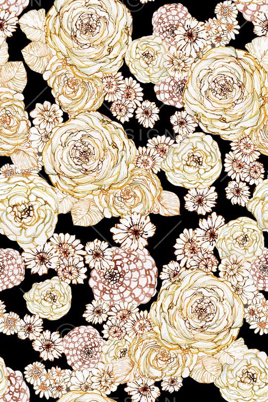 花卉印花华亿平台图片