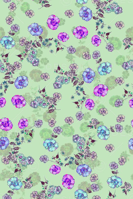 花卉印花华亿平台图片