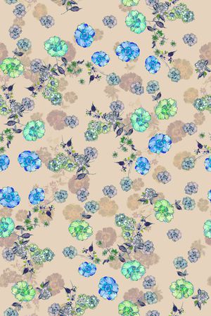 花卉印花华亿平台图片