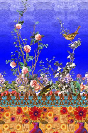 花鸟印花华亿平台图片