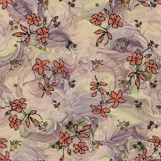 绿植树叶印花华亿平台图片