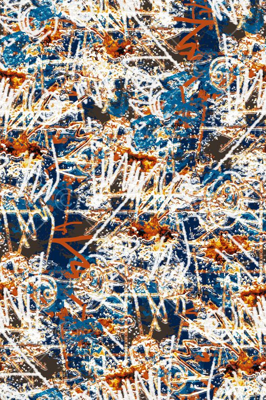 抽象男装印花华亿平台图片