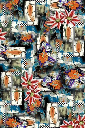 花卉印花华亿平台图片