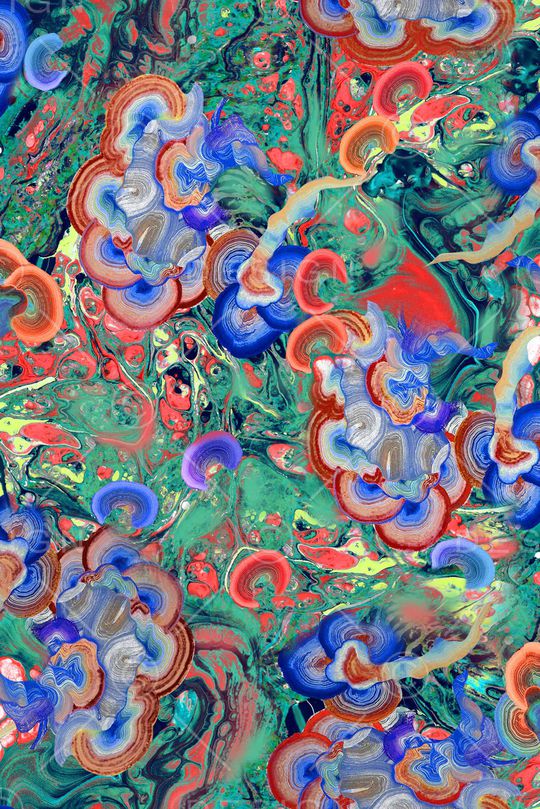 彩底花卉印花华亿平台图片