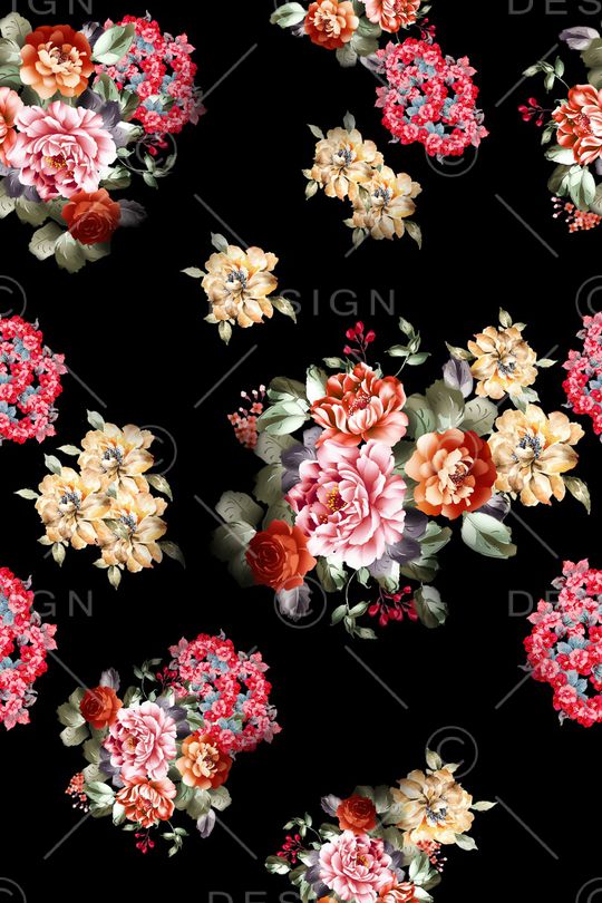 花卉印花华亿平台图片