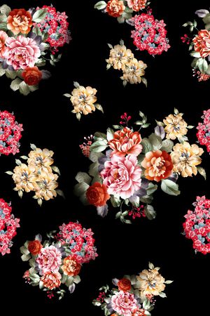 花卉印花华亿平台图片