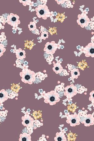 花卉印花华亿平台图片