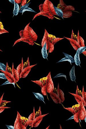 连衣裙印花华亿平台图片