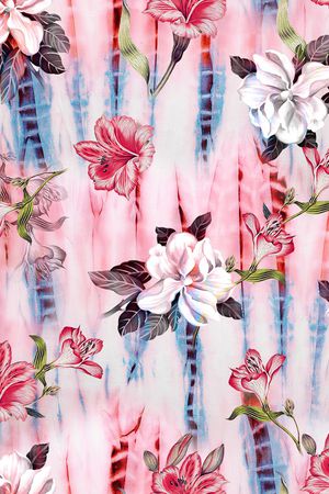 连衣裙印花华亿平台图片