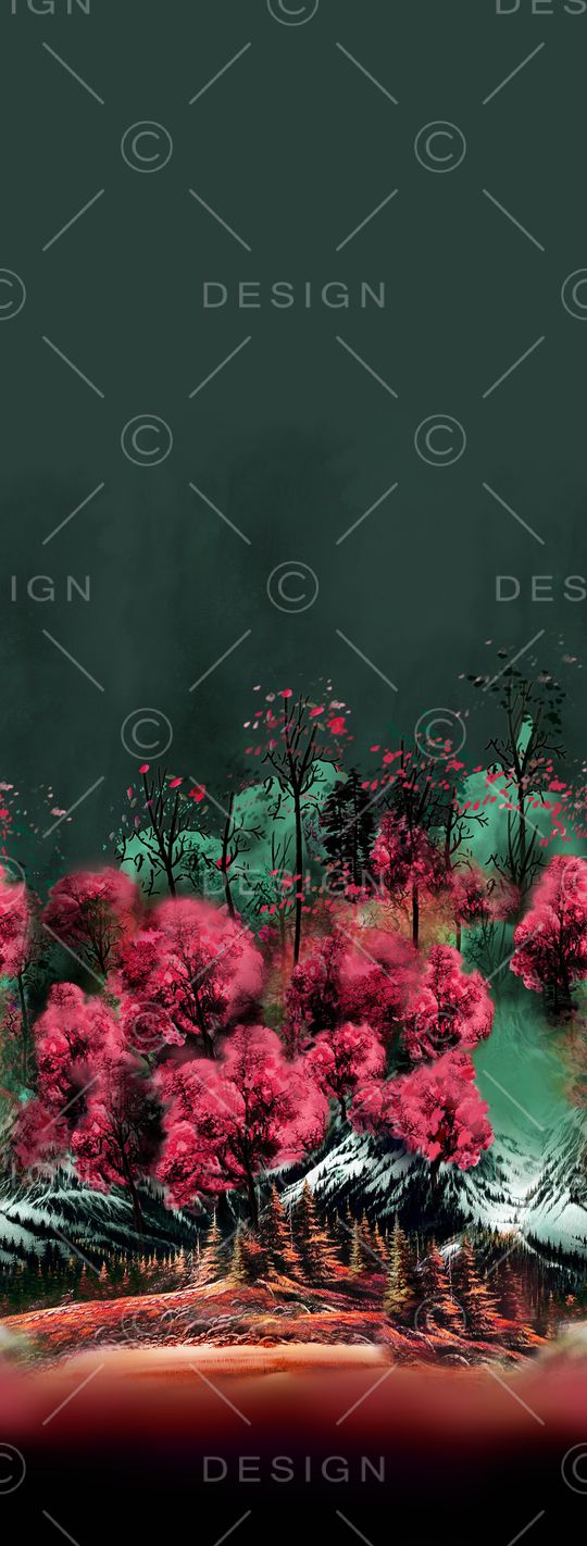 抽象花卉印花华亿平台图片