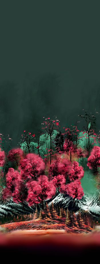 抽象花卉印花华亿平台图片