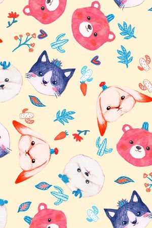 卡通人物印花华亿平台图片