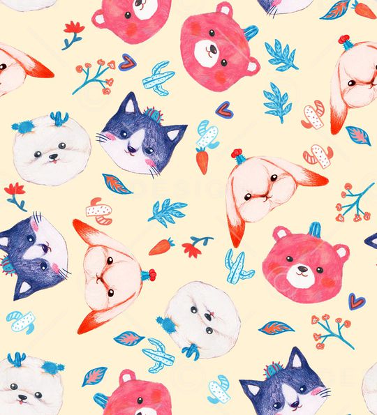 卡通人物印花华亿平台图片