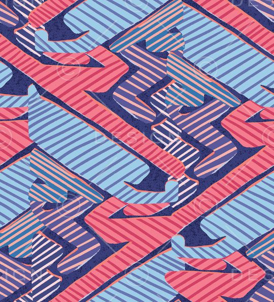 线条印花华亿平台图片