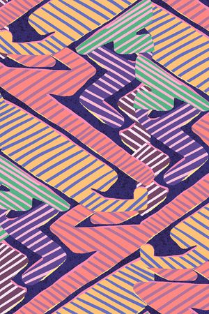 线条印花华亿平台图片