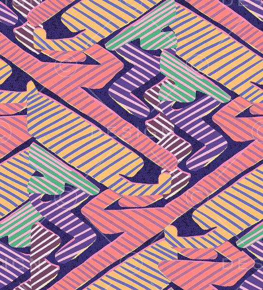 线条印花华亿平台图片