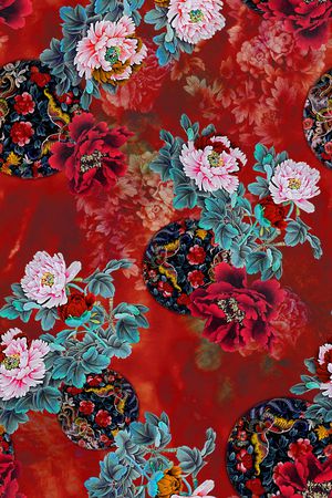 花卉印花华亿平台图片