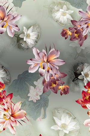 花卉印花华亿平台图片