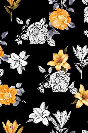 连衣裙印花华亿平台图片