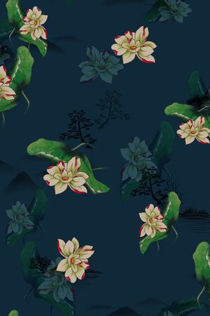 连衣裙印花华亿平台图片