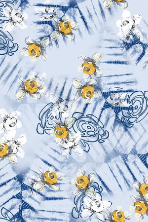 连衣裙印花华亿平台图片