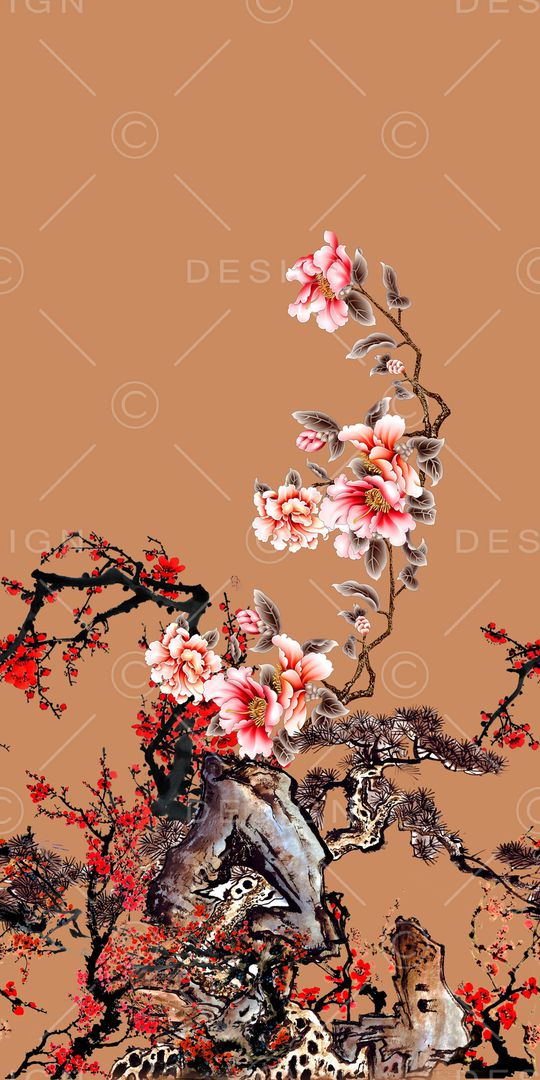 花卉印花华亿平台图片