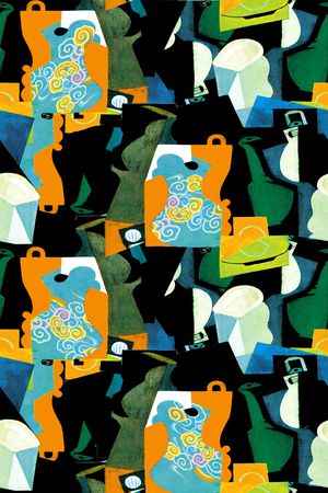 几何印花华亿平台图片