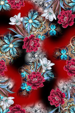 花卉印花华亿平台图片