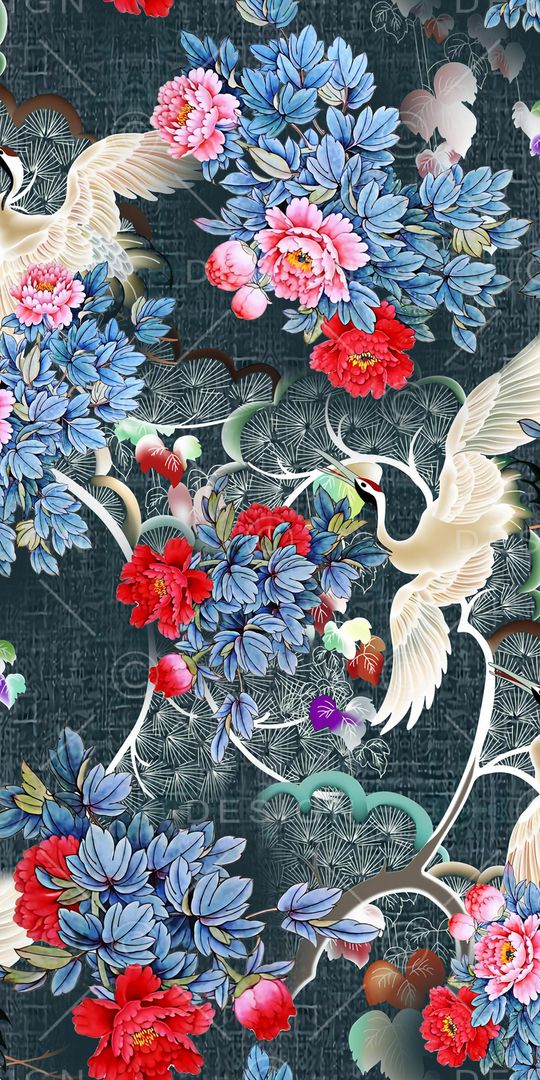 花卉印花华亿平台图片