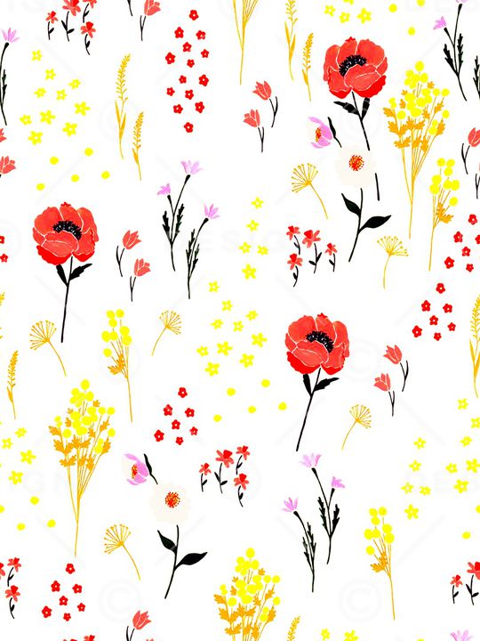 花卉印花华亿平台图片