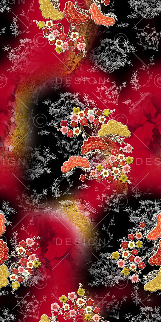 花卉印花华亿平台图片